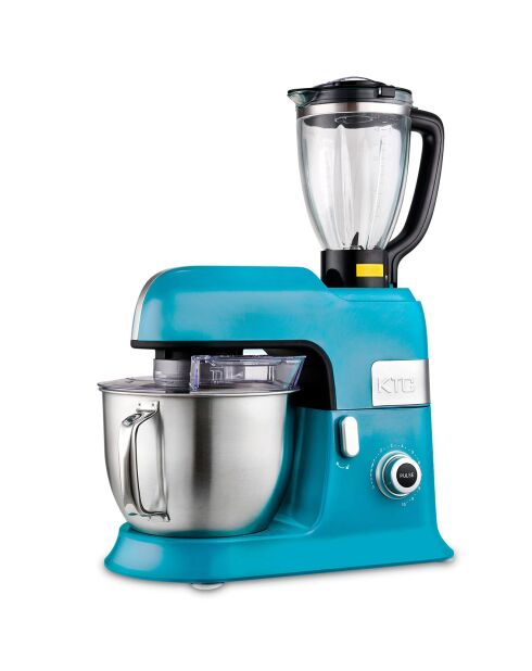 Robot pétrin avec bras amovible à 35° bleu - 6.5 L