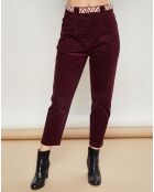 Pantalon en Velours côtelé Passage figue