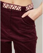 Pantalon en Velours côtelé Passage figue