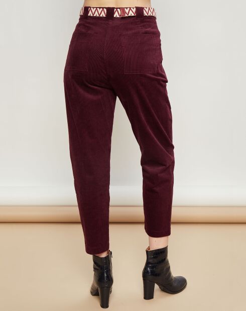 Pantalon en Velours côtelé Passage figue
