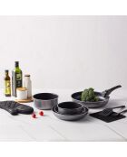 Batterie de cuisine grise - 10 pièces
