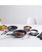 Batterie de cuisine grise - 10 pièces
