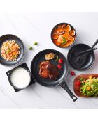 Batterie de cuisine grise - 10 pièces