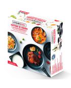Batterie de cuisine grise - 10 pièces