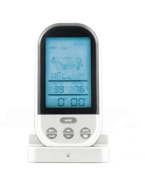 Thermosonde de cuisson sans fil blanc