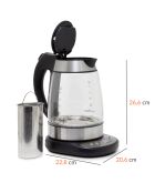 Bouilloire électrique en verre avec LED multicolore - 1.7 L