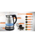 Bouilloire électrique en verre avec LED multicolore - 1.7 L