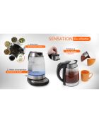 Bouilloire électrique en verre avec LED multicolore - 1.7 L