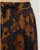 Jupe Juillet fleurs noire