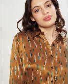 Chemise Carnet plumes camel