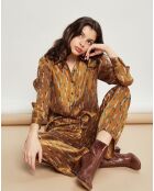 Chemise Carnet plumes camel