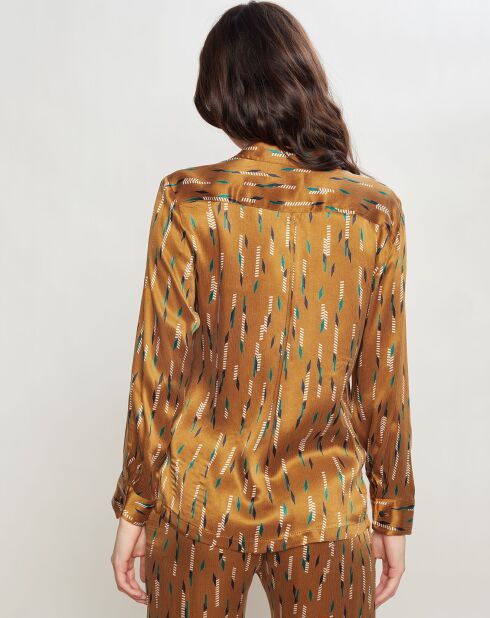 Chemise Carnet plumes camel