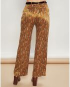 Pantalon Pilote à plumes camel