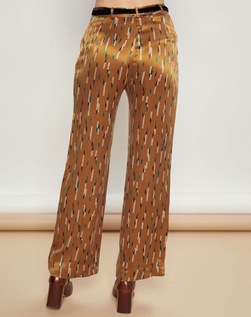 Pantalon Pilote à plumes camel