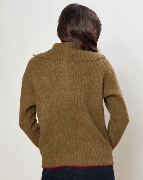 Pull en Laine mélangée Passion kaki