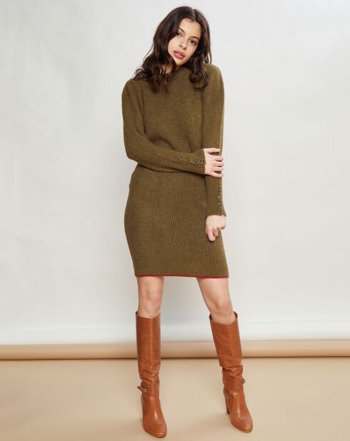 Robe en Laine mélangée Regard kaki