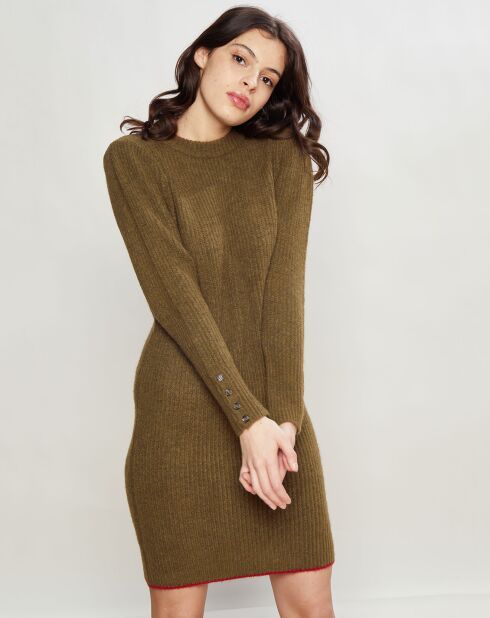 Robe en Laine mélangée Regard kaki