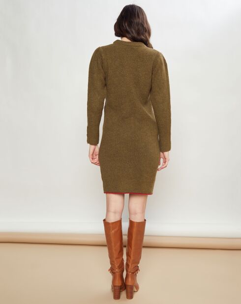 Robe en Laine mélangée Regard kaki