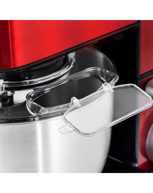 Robot pétrin avec bras inclinable à 30° rouge - 5.5 L