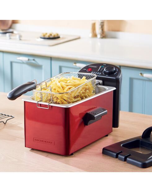 Friteuse rouge - 3 L