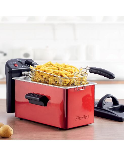 Friteuse rouge - 3 L