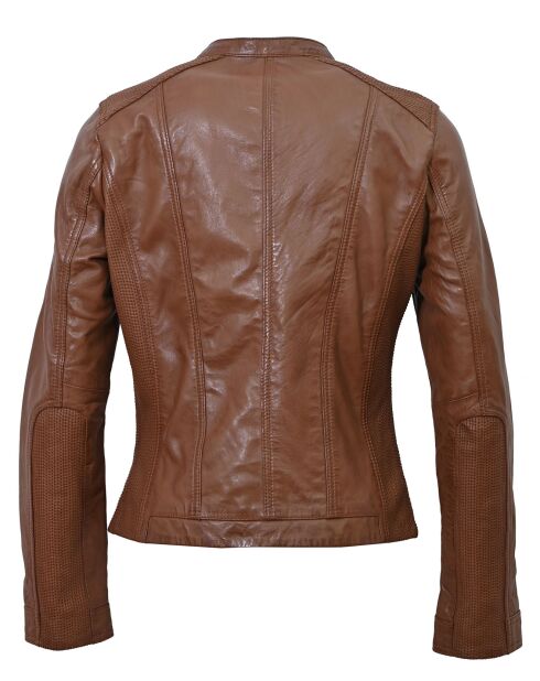 Veste en Cuir Camila cognac