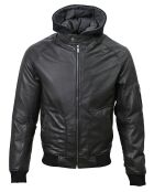 Veste en Cuir Jul noire