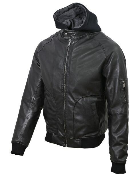 Veste en Cuir Jul noire