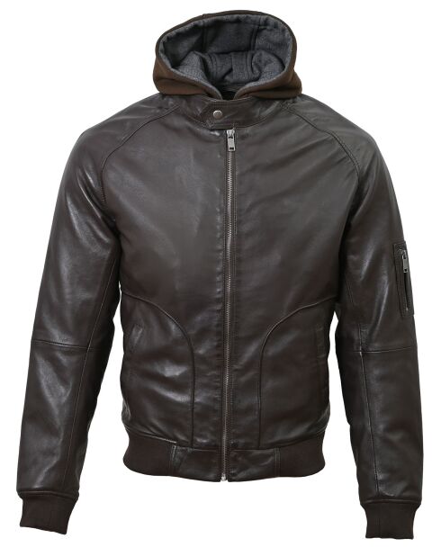 Veste en Cuir Jul marron