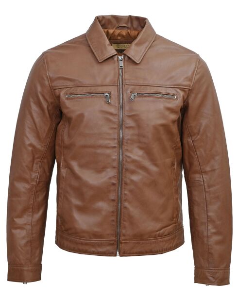 Veste en Cuir Conall cognac