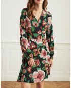 Robe Révélation fleurs troubles noir/multicolore