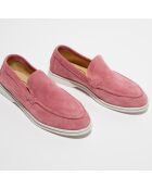 Mocassins en Velours de Cuir Alice roses