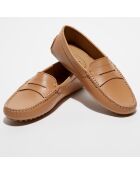 Mocassins en Cuir Jade camel