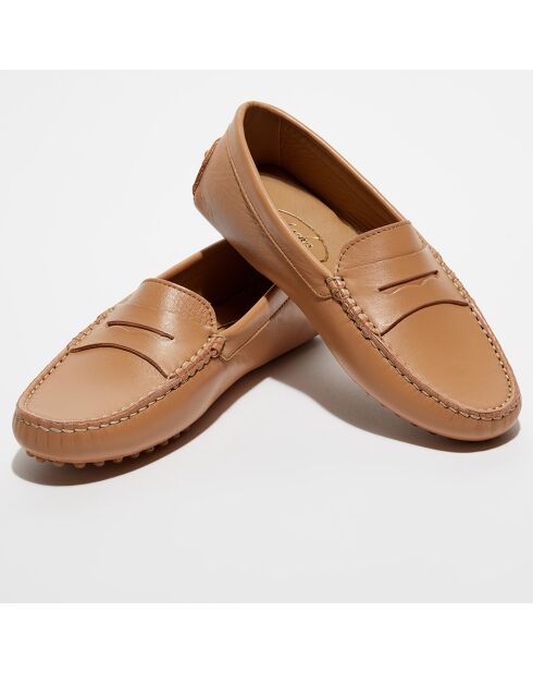 Mocassins en Cuir Jade camel