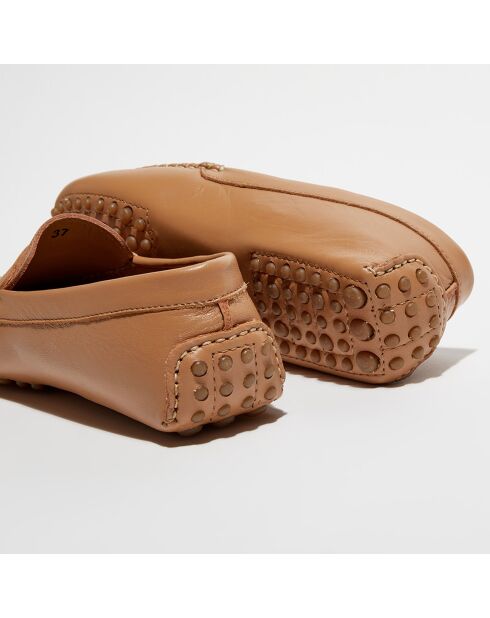 Mocassins en Cuir Jade camel