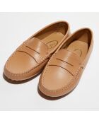 Mocassins en Cuir Jade camel