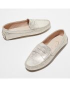 Mocassins en Cuir Jade dorées