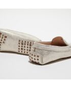 Mocassins en Cuir Jade dorées