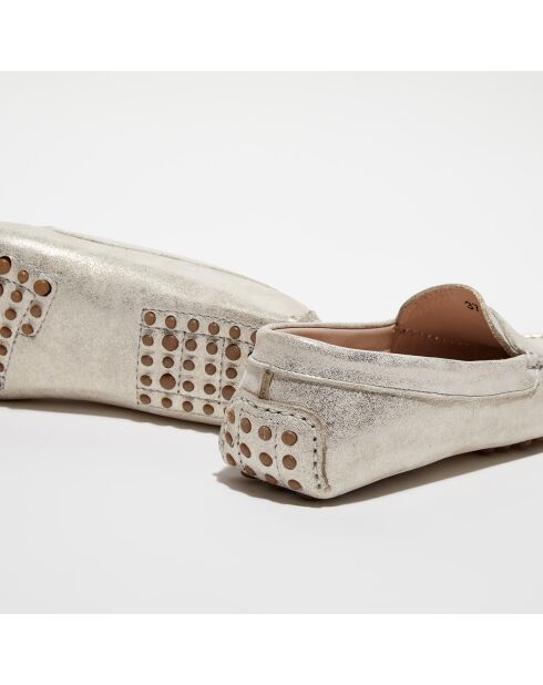Mocassins en Cuir Jade dorées