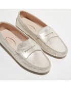Mocassins en Cuir Jade dorées