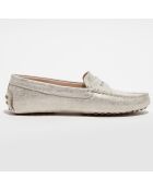 Mocassins en Cuir Jade dorées
