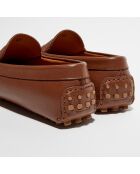 Mocassins en Cuir Martin cognac