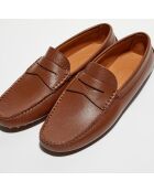 Mocassins en Cuir Martin cognac