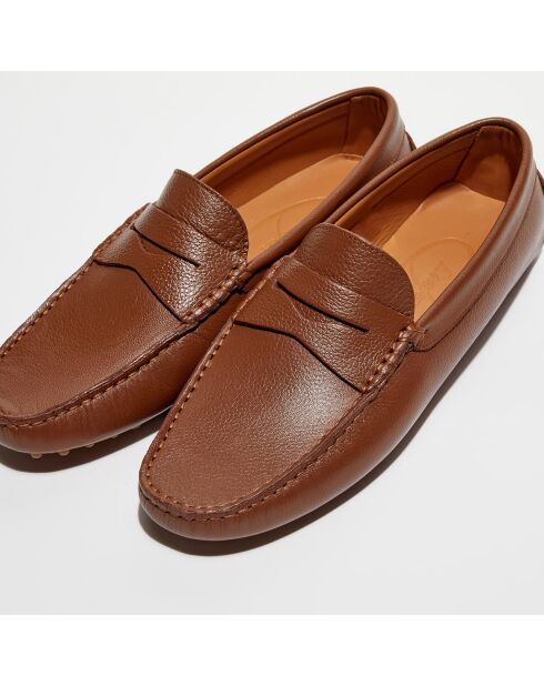 Mocassins en Cuir Martin cognac