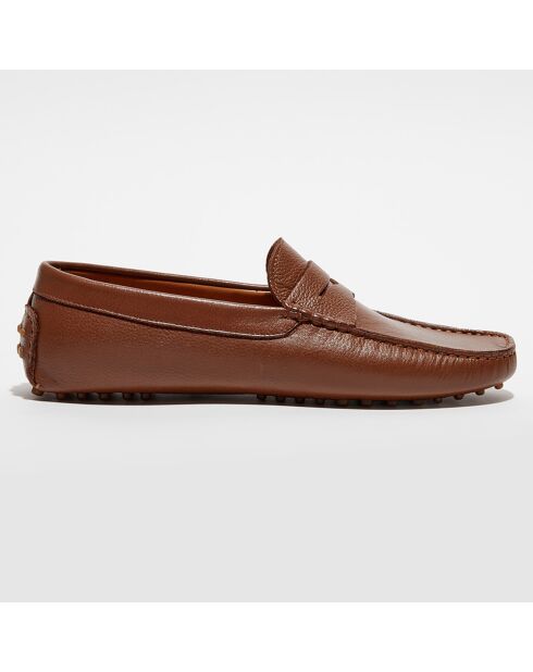 Mocassins en Cuir Martin cognac