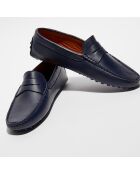 Mocassins en Cuir Martin bleu marine