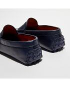 Mocassins en Cuir Martin bleu marine