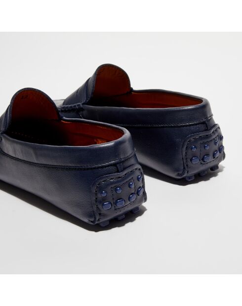 Mocassins en Cuir Martin bleu marine