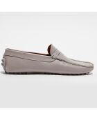 Mocassins en Cuir Martin gris