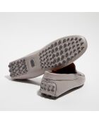 Mocassins en Cuir Martin gris